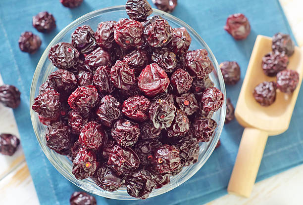 ciliegia a secco - cherry dry fruit food foto e immagini stock