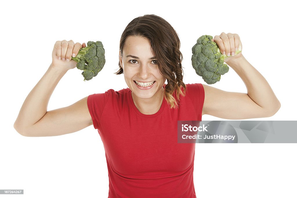 Brócolis diversão - Foto de stock de 20-24 Anos royalty-free
