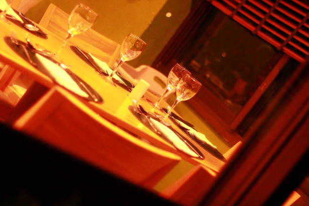 istock Restaurant Tables with Chairs, Cutlery and Glasses 1872664021