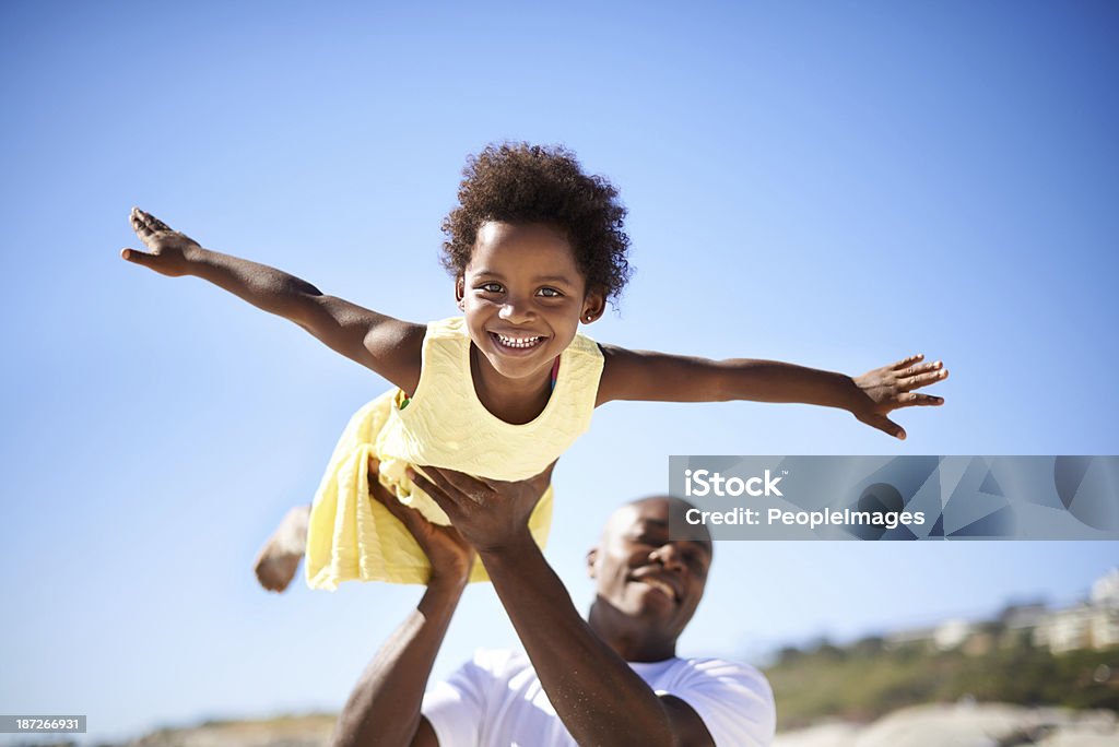 Er seiner Tochter abheben! - Lizenzfrei Kind Stock-Foto