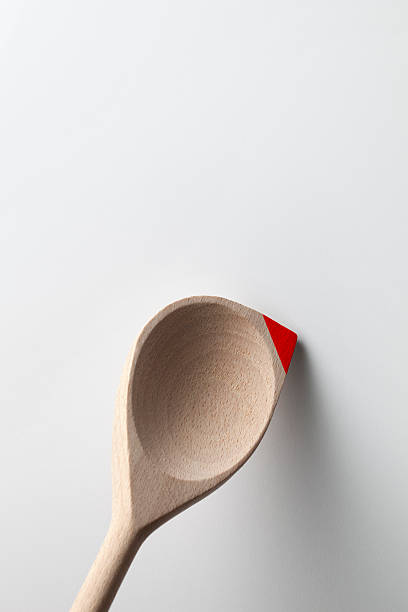 istock Wooden spoon with angle to taste out of 187267241
