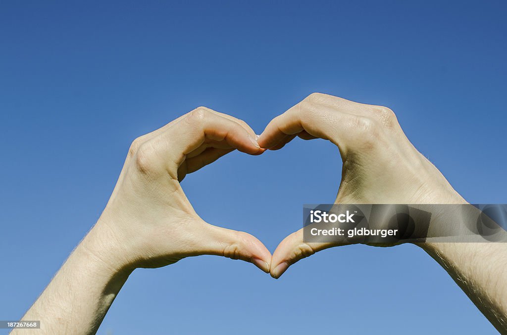 Hände bilden ein Herz - Lizenzfrei Begriffssymbol Stock-Foto