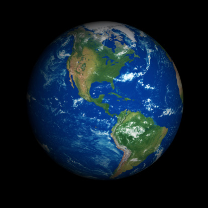 High resolution 3D render of Planet Earth.