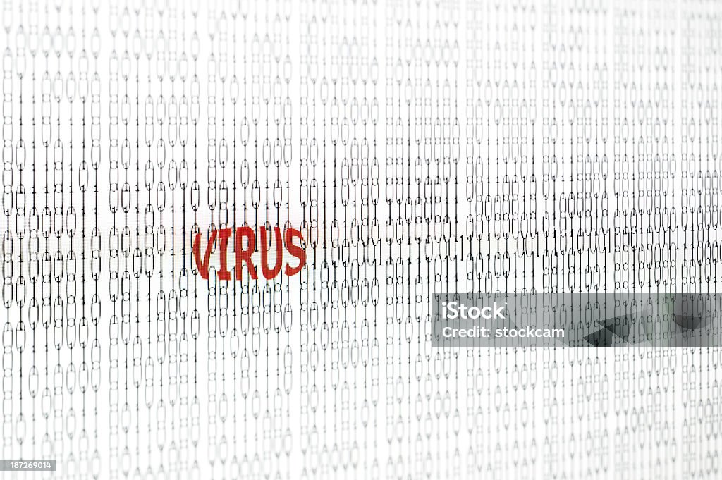 Computer Virus für gleichmäßige Bildschirm - Lizenzfrei Binärcode Stock-Foto