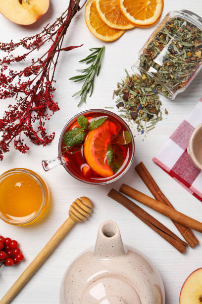 istock Concept of delicious hot drink - tea, berry - fruit tea 1872701428