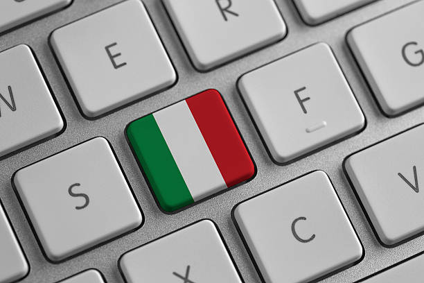 istock Italy flag on a laptop 187270369