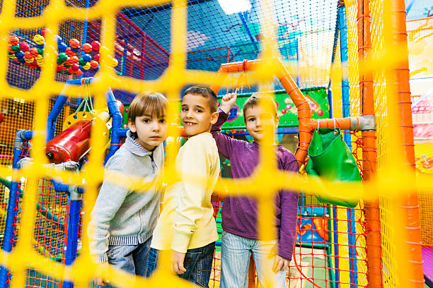 istock Boys in the indoor playground. 187271382