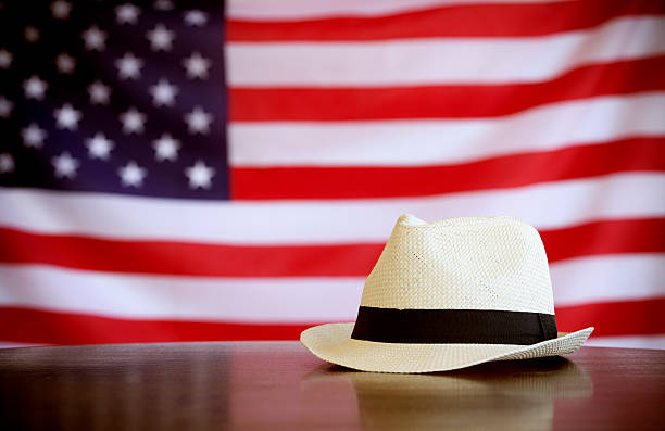 istock cowboy hat on an American flag 187272005