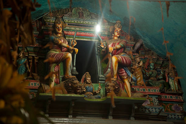 Inside of a Hindu temple.
