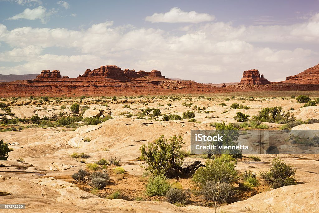 Utah sud-orientale del deserto Buttes e Slickrock - Foto stock royalty-free di Ambientazione esterna