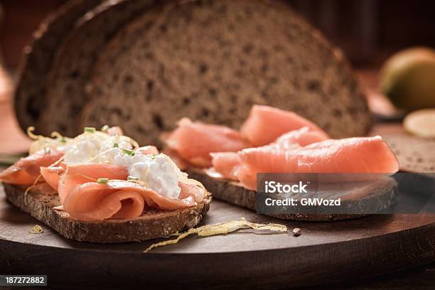 Smoked Salmon Sandwich Stock Photo - Download Image Now - Cold Temperature, Smoked Salmon, Bread