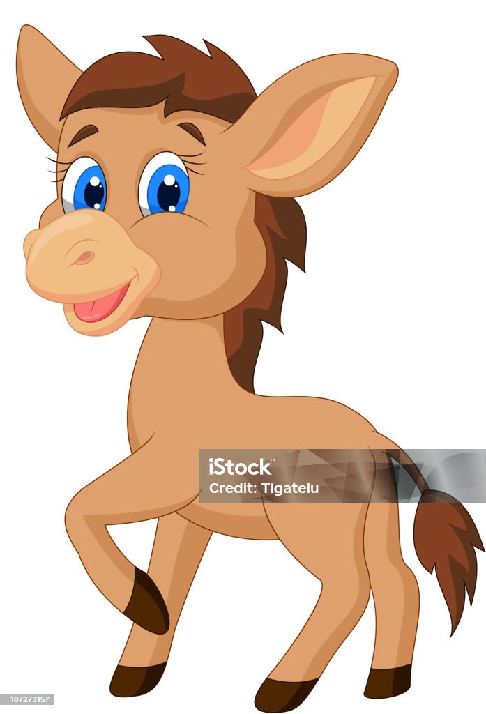Cute Horse Cartoon Stock Illustration - Download Image Now - Animal, Animal  Hair, Animals In The Wild - iStock