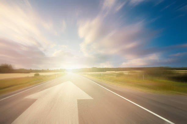 istock Speed and drive concept with road 1872748365