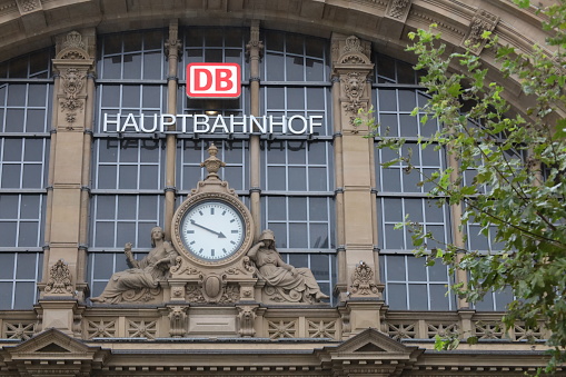 Frankfurt am Main, Germany, November 11, 2023, Wall Clock in Frankfurt am Main main train station.