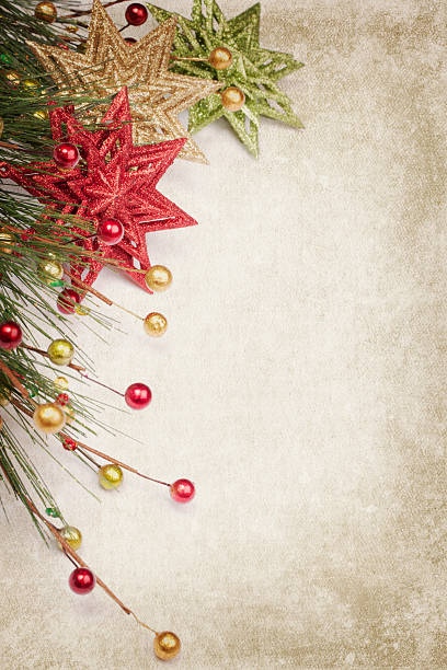 Vinrage Holiday Pine and Stars Border