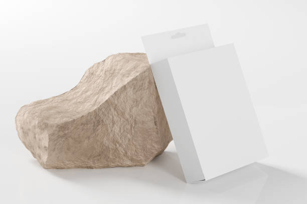 istock Retail Box Mockup on a Rock - 3D Illustration 1872757179