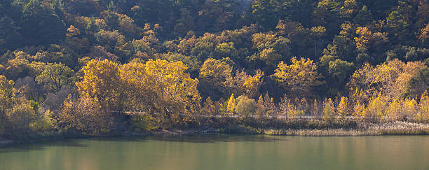 istock Autumn trees on lake water,Isparta,Turkey 187276499