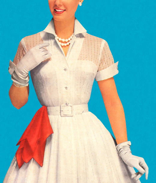 Woman Wearing White Dress With Red Handkerchief