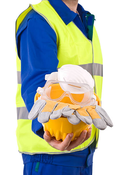 ブルーカラー労働者。 - reflection formal glove sports glove protective glove ストックフォトと画像