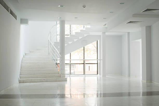 istock Interior of a building with white walls 187281780