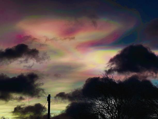 istock Dramatic rainbow cloud cloudscape at dawn at Newcastle Upon Tyne 1872866623