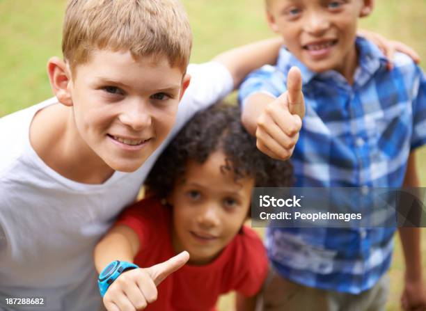 Just The Boys Stock Photo - Download Image Now - Agreement, Arm Around, Bonding
