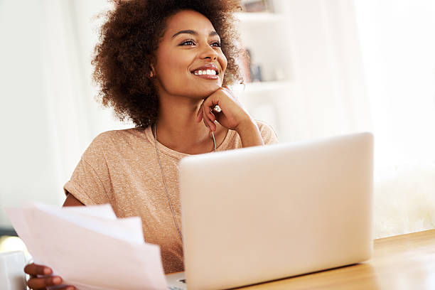 istock Enjoying the perks of working at home 187288784
