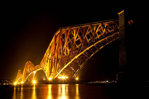 istock Forth Railway Bridge, Scotland, at Night. 187289173