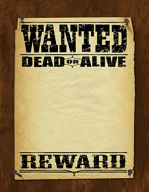 ilustraciones, imágenes clip art, dibujos animados e iconos de stock de quería póster "- vivos o muertos, premio - wanted poster wild west incentive nail