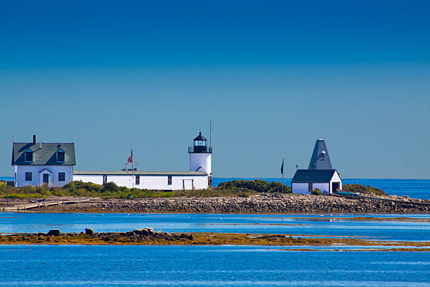 HDR (High Dynamic Range) photorealistic image of the Goat Island Lighthouse (Cape Porpoise), Kennebunkport, Maine.