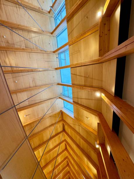 istock Beautiful wooden vaulted ceiling 1872927137