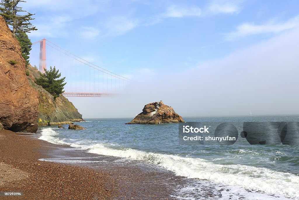 San Francisco: Golden Gate Bridge - Lizenzfrei Anlegestelle Stock-Foto