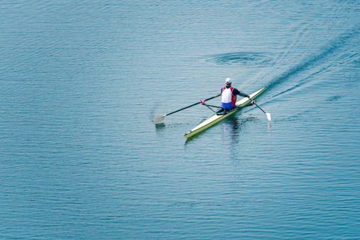 Single scull rowing