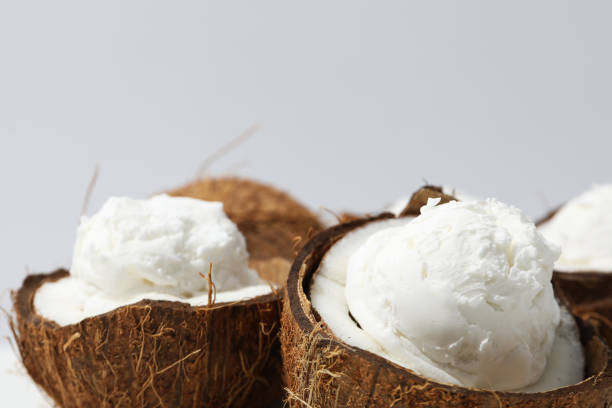 istock Summer dessert - ice cream, ice cream with coconut 1872982341