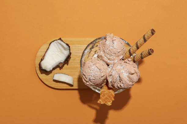 istock Summer dessert - ice cream, ice cream with coconut 1872987440