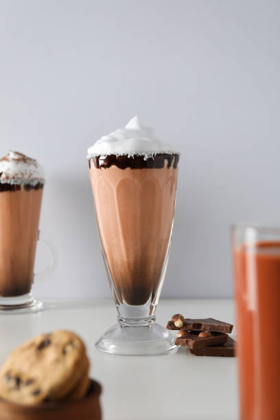 istock Tasty fresh summer dessert - delicious chocolate milkshake 1872996152