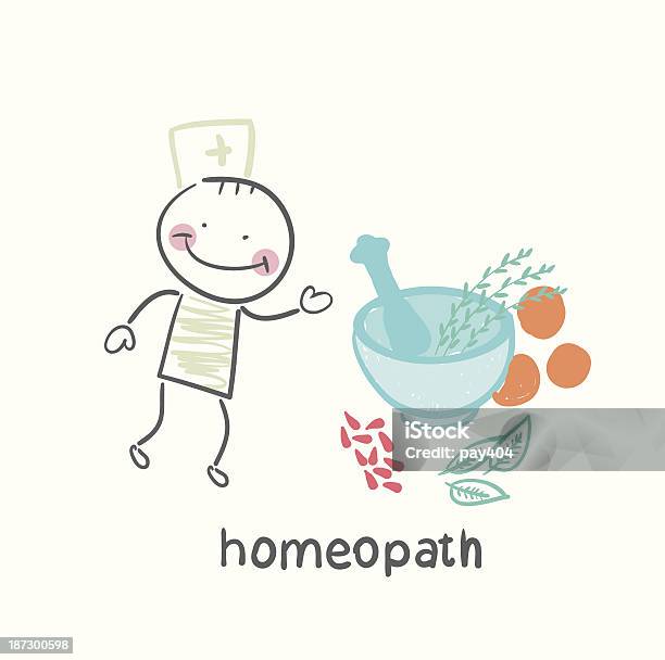 Homeopata Medicamento Preparado A Partir De Plantas - Arte vetorial de stock e mais imagens de Aromaterapia