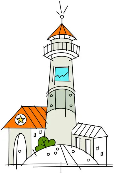 Vector illustration of icon tower