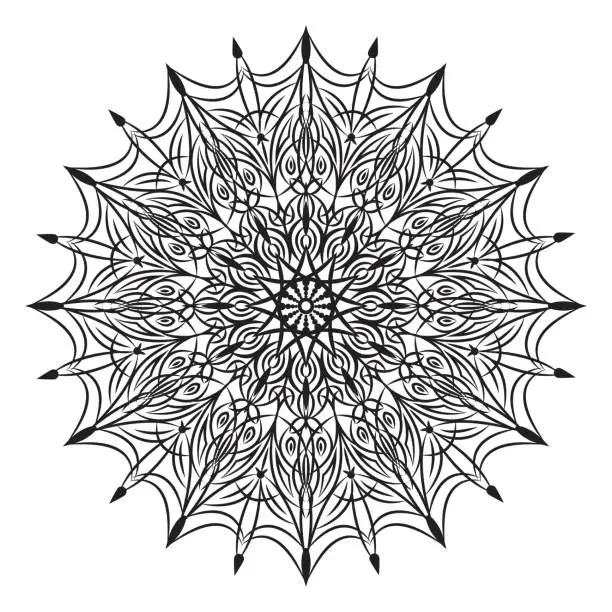Vector illustration of Mandala Background Design, Mehndi Style mandala, Arabic mandala design, Ramadan, islamic flower design, mandala. Eps 10