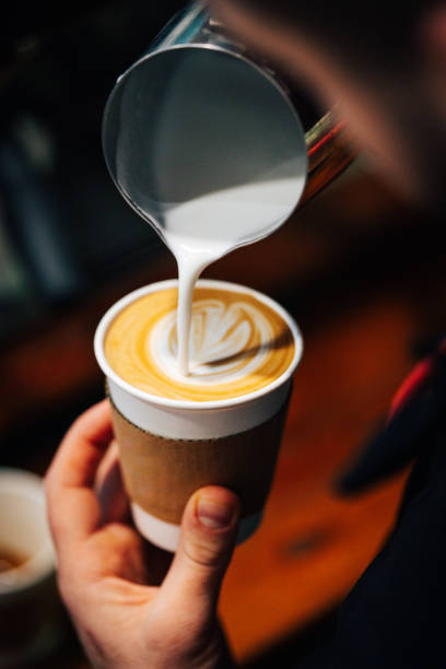 istock Barista make coffee cup latte art 1873054036