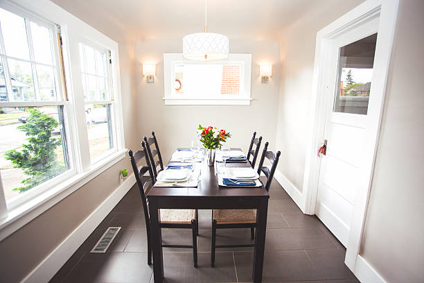 istock Luxury Home with New Modern Dining Room Clean Space 187306188