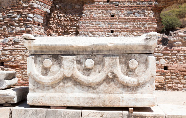 istock Ancient ruins in Ephesus Turkiye, columns 1873066919