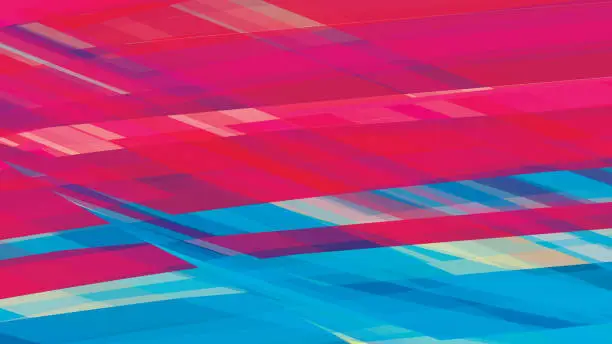Vector illustration of Artistic background with violet red and cerulean stripes. Graphic pattern by saturated colors