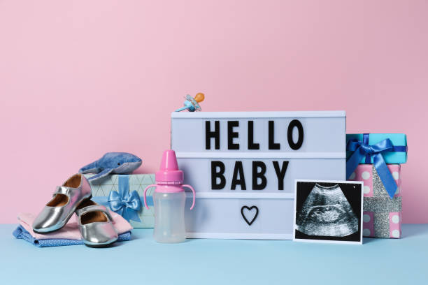 istock Coming soon baby concept with letter board 1873075723