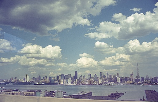 New York City, NY, USA, 1964. New York City panorama with Hudson River.