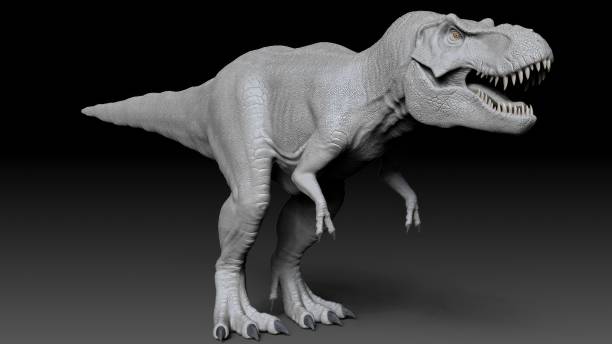 istock Tyrannosaurus Rex Stan render of background. 3d rendering 1873083485