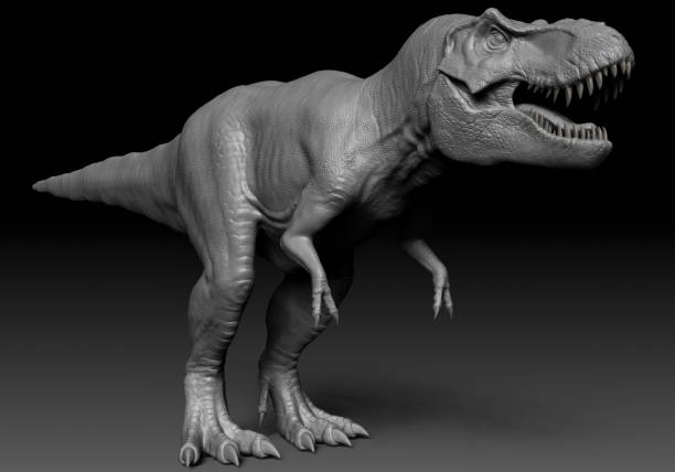 istock Tyrannosaurus Rex Stan render of background. 3d rendering 1873084475