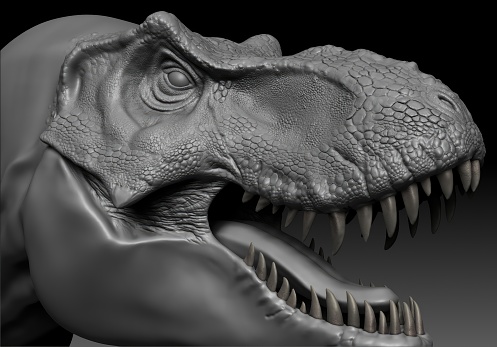 Tyrannosaurus Rex Stan render of background. 3d rendering