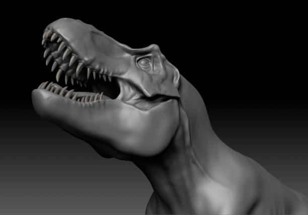 istock Tyrannosaurus Rex Stan render of background. 3d rendering 1873084555