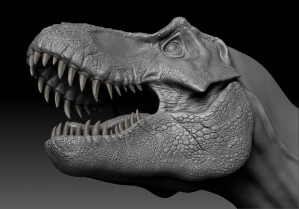 istock Tyrannosaurus Rex Stan render of background. 3d rendering 1873084557